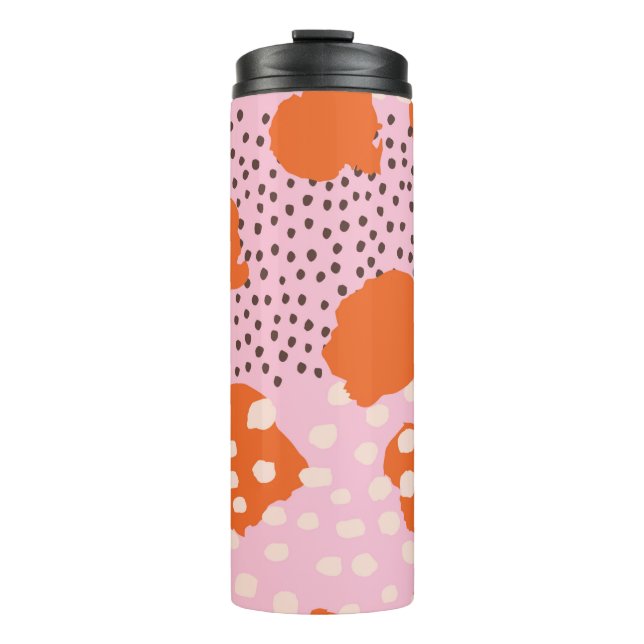 Abstract seamless pattern with Brush Strokes. Beau Thermal Tumbler (Front)