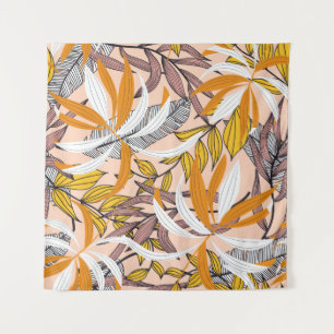 Abstract seamless pattern with colourful tropical  tapestry