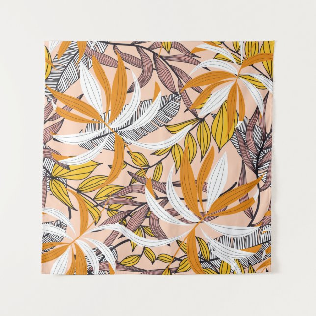 Abstract seamless pattern with colourful tropical  tapestry (Front)