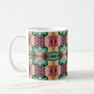 Abstract seamless pattern with flowers and decorat coffee mug