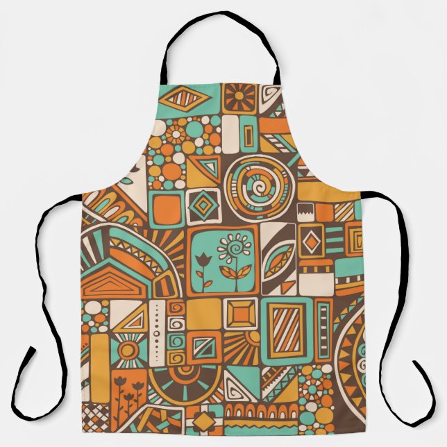 Abstract seamless pattern with geometric elements. apron (Front)