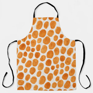 Abstract seamless pattern with golden polka dots apron