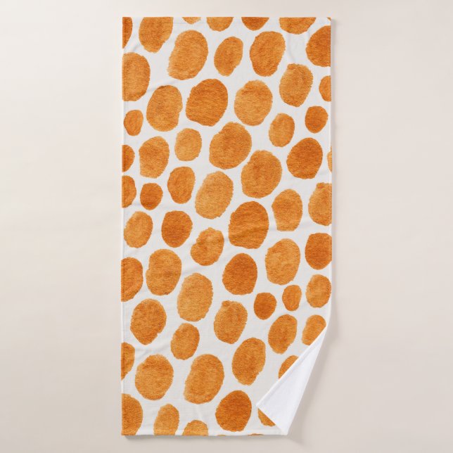 Abstract seamless pattern with golden polka dots bath towel (Bath Towel)