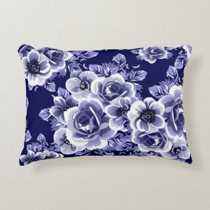 Abstract seamless pattern with plants, herbs and f decorative cushion