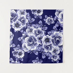 Abstract seamless pattern with plants, herbs and f tapestry