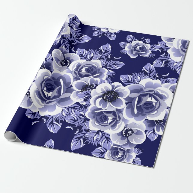 Abstract seamless pattern with plants, herbs and f wrapping paper (Unrolled)