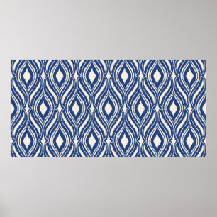 Abstract seamless pattern with Scribble effect. Mo Poster