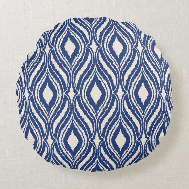 Abstract seamless pattern with Scribble effect. Mo Round Cushion (Front)