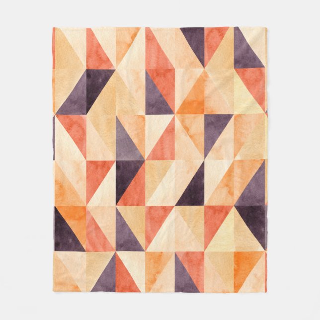 Abstract seamless pattern with triangular mosaic e fleece blanket (Front)