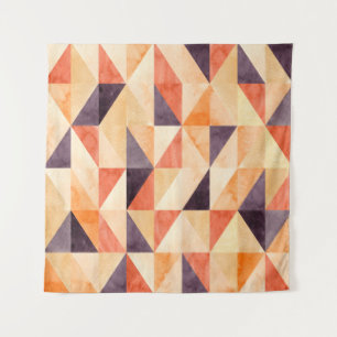 Abstract seamless pattern with triangular mosaic e tapestry