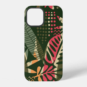 Abstract seamless pattern with tropical leaves. Ha iPhone 12 Case