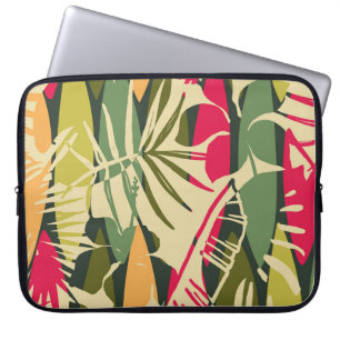 Abstract seamless pattern with tropical leaves. Ha Laptop Sleeve