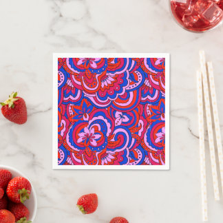 Abstract seamless psychedelic pattern  napkin