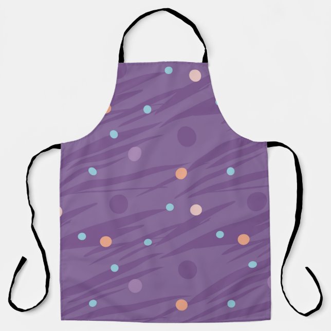 Abstract seamless purple pattern with circles and  apron (Front)