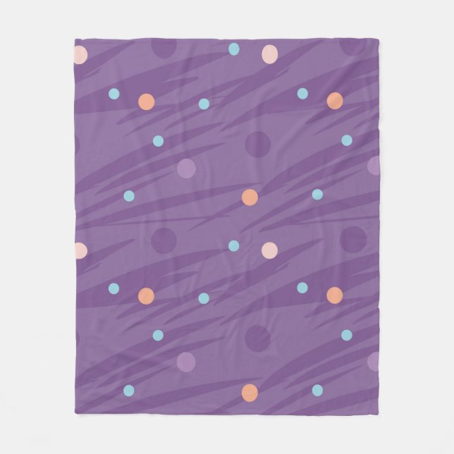 Abstract seamless purple pattern with circles and  fleece blanket (Front)