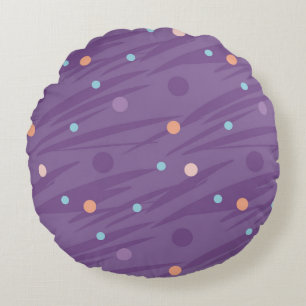 Abstract seamless purple pattern with circles and round cushion