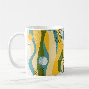 Abstract seamless space ornament consisting of smo coffee mug