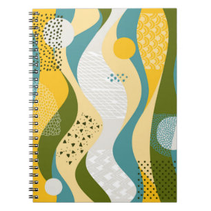 Abstract seamless space ornament consisting of smo notebook