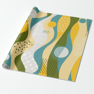Abstract seamless space ornament consisting of smo wrapping paper