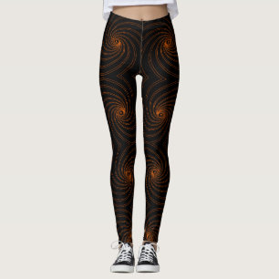 Abstract seamless spiral pattern leggings