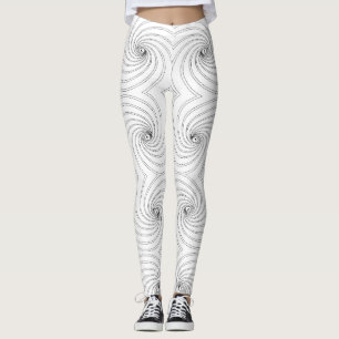Abstract seamless spiral pattern leggings