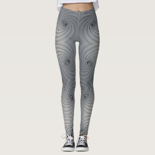 Abstract seamless spiral pattern leggings