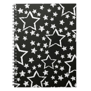 abstract seamless stars pattern. Grunge urban back Notebook