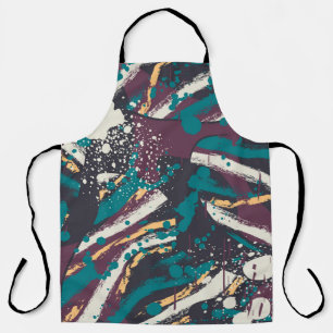 Abstract seamless stylish pattern with grunge elem apron