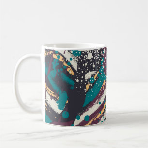 Abstract seamless stylish pattern with grunge elem coffee mug