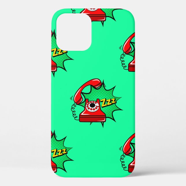 Abstract seamless telephone pattern. Creative tele Case-Mate iPhone Case (Back)