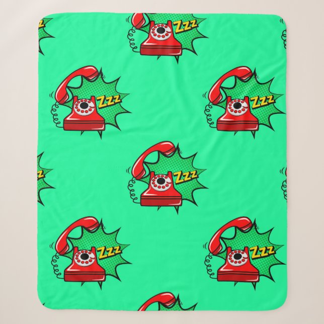 Abstract seamless telephone pattern. Creative tele Sherpa Blanket (Front)