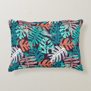 Abstract seamless tropical leaves pattern. Creativ Decorative Cushion