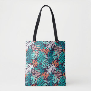 Abstract seamless tropical leaves pattern. Creativ Tote Bag