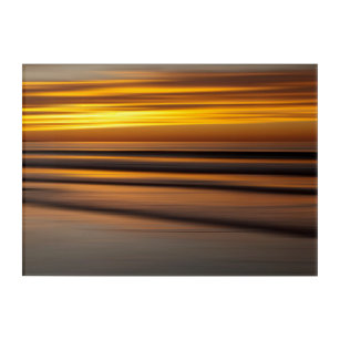 Abstract seascape at sunset, CA Acrylic Wall Art