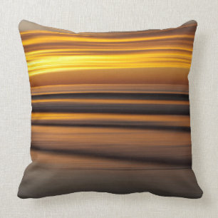 Abstract seascape at sunset, CA Cushion