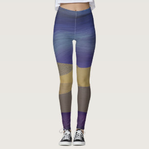 Abstract Seascape Fractured Dunes 15 Leggings
