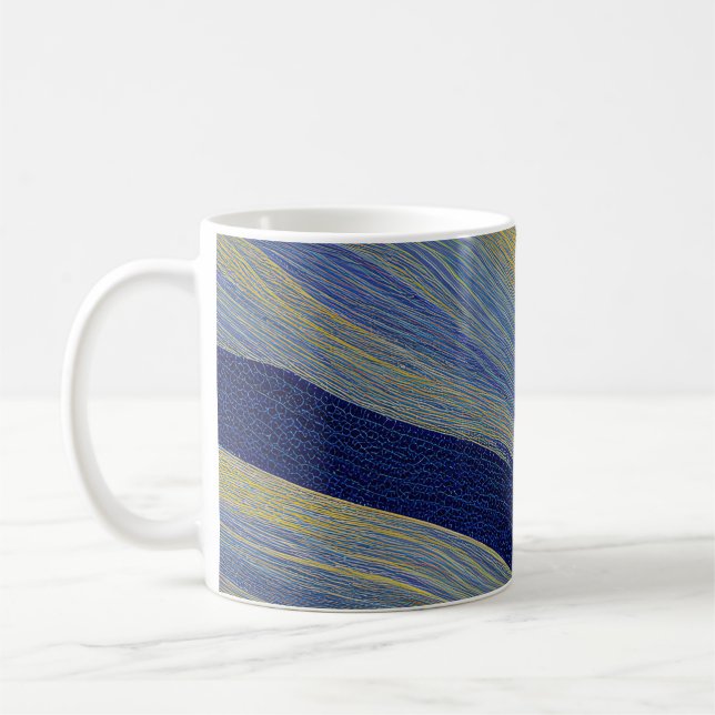 Abstract Seascape Fractured Waves 02 Coffee Mug (Left)