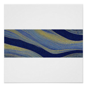 Abstract Seascape Fractured Waves 02 Poster
