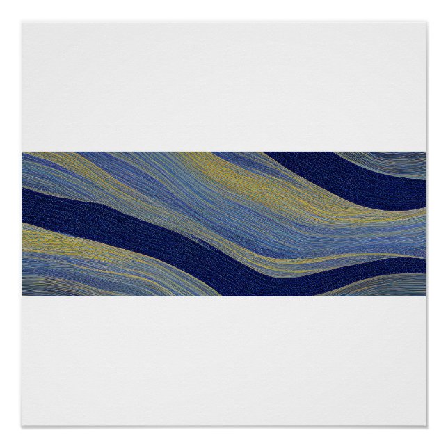 Abstract Seascape Fractured Waves 02 Poster (Front)