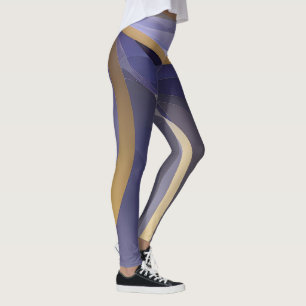 Abstract Seascape Fractured Waves 07 Leggings