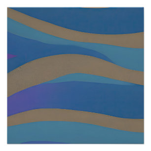 Abstract Seascape Fractured Waves 12 Poster