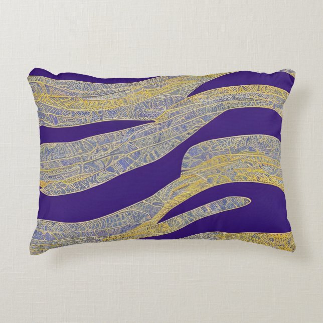 Abstract Seascape Fractured Waves 13 Decorative Cushion (Front)