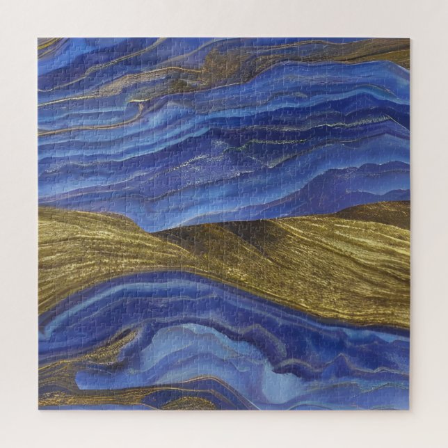 Abstract Seascape Fractured Waves 14 Jigsaw Puzzle (Vertical)
