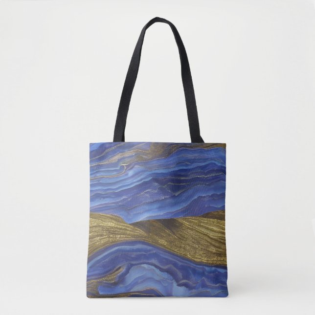 Abstract Seascape Fractured Waves 14 Tote Bag (Front)