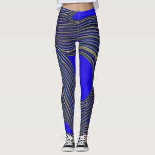 Abstract Seascape Fractured Waves 18 Leggings