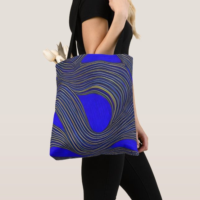 Abstract Seascape Fractured Waves 18 Tote Bag (Close Up)