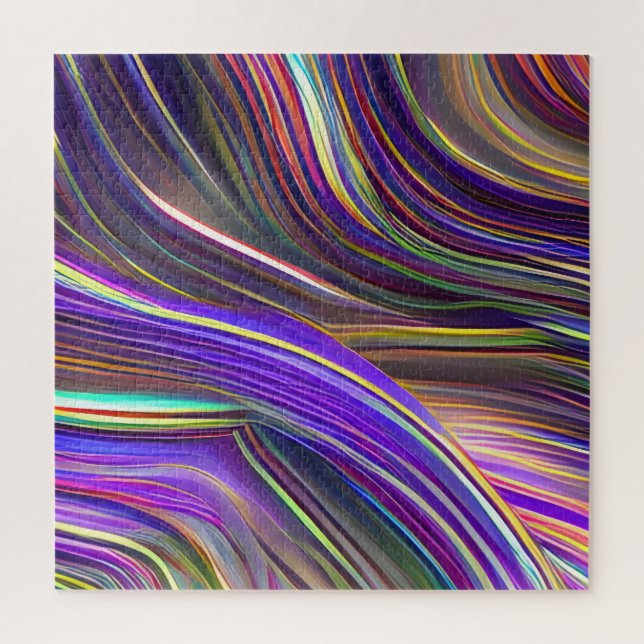 Abstract Seascape Fractured Waves 24 Jigsaw Puzzle (Vertical)