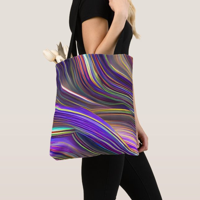 Abstract Seascape Fractured Waves 24 Tote Bag (Close Up)