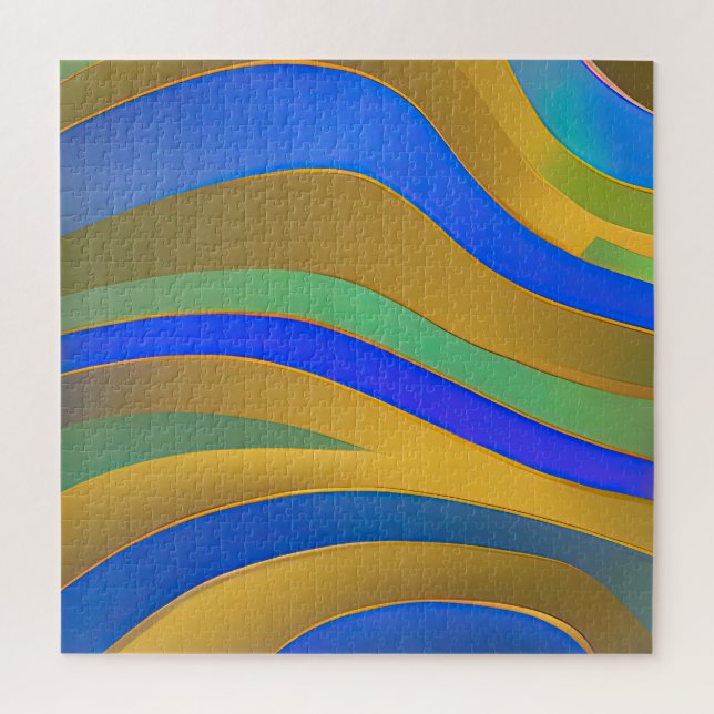 Abstract Seascape Fractured Waves 25 Jigsaw Puzzle (Vertical)