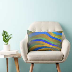 Abstract Seascape Fractured Waves 25 Lumbar Cushion